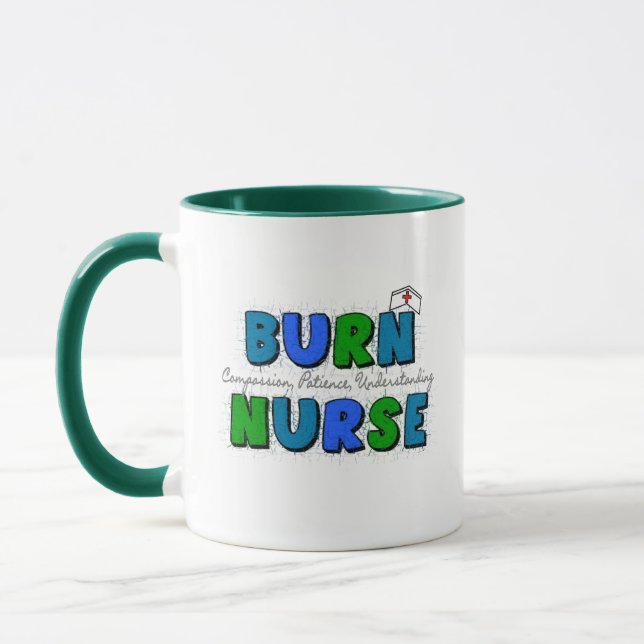 Brand-Krankenschwester-Geschenke--Künstlerischer Tasse (Links)
