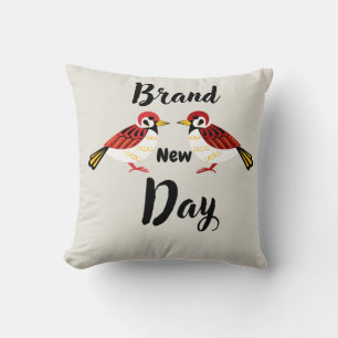"Brand New Day" - Motivierend Plätzchen Kissen