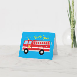Brand Truck Birthday Party Danke Karte