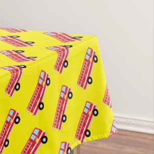 Brand Truck Geburtstagsparty Tableclout Tischdecke