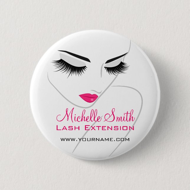 Brand von Hair and Beauty Lash Extension Button (Vorderseite)