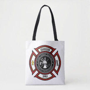 Brandabteilung ADD NAME Firefighter Abzeichen Resc Tasche