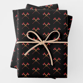 Brandbekämpfer Überlastungsakzette Fireman-Geschen Geschenkpapier Set