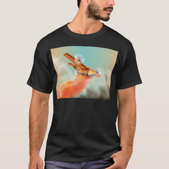 Brandbekämpfung aus Wildfire-Flugzeug T-Shirt (Vorderseite)