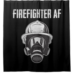 BrandbekämpfungsAF Gasmaske Funny Firefighter Duschvorhang
