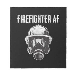 BrandbekämpfungsAF Gasmaske Funny Firefighter Notizblock