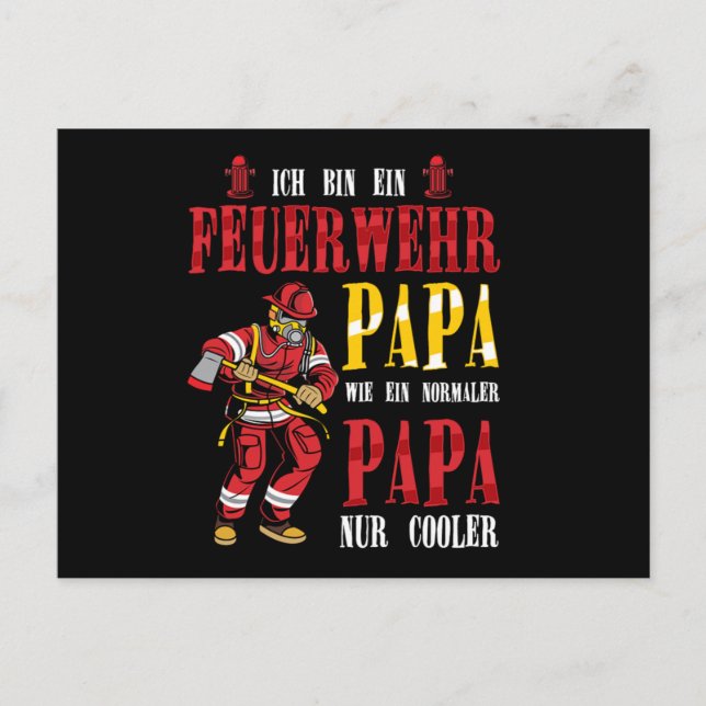Brandbekämpfungsgeschenk für Feuerwehrmann Postkarte (Vorderseite)