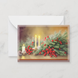 Brände und Kerzen Haushalt Mini Weihnachten Mitteilungskarte