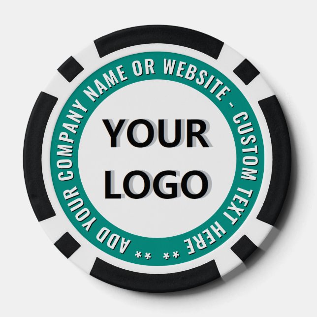 Branded Business Logo Text Poker Chips Template (Rückseite)