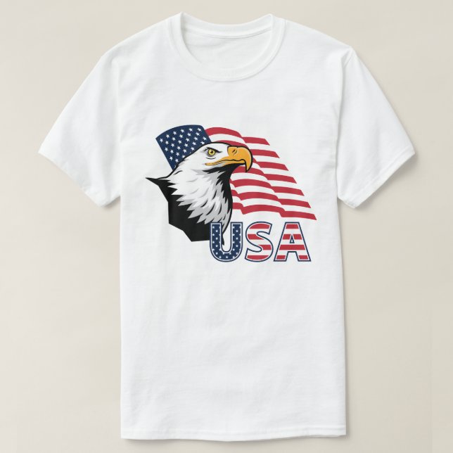 Branded Patriotic Bald Eagle T-Shirt – American (Design devant)