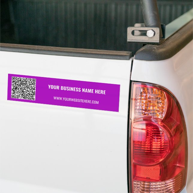 Branded Promotional QR Code Bumper Sticker Example (Sur camion)