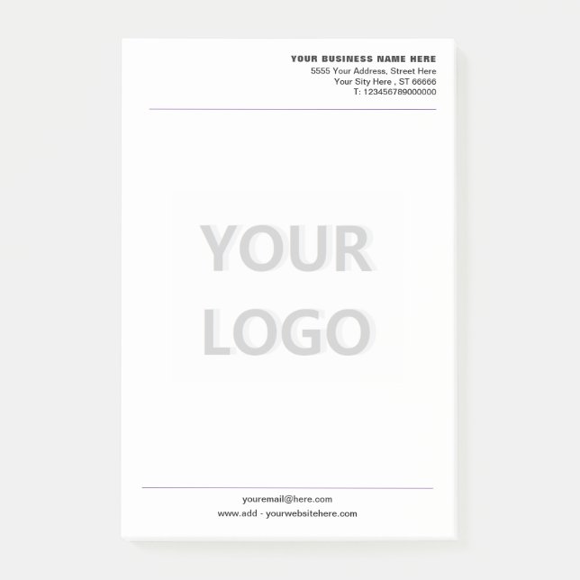 Branded Stationery Business Post-it® Notes Example Post-it Klebezettel (Vorderseite)