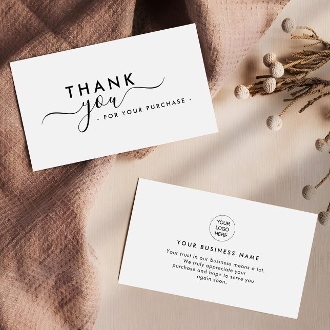 Branded Stylish Modern Thank You Business Inserts Visitenkarte (Von Creator hochgeladen)