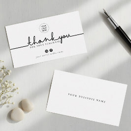 Branded Thank You Social Media Promotional Visitenkarte