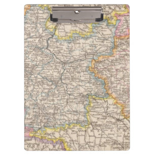 Brandenburg, Posen Atlas-Karte Klemmbrett