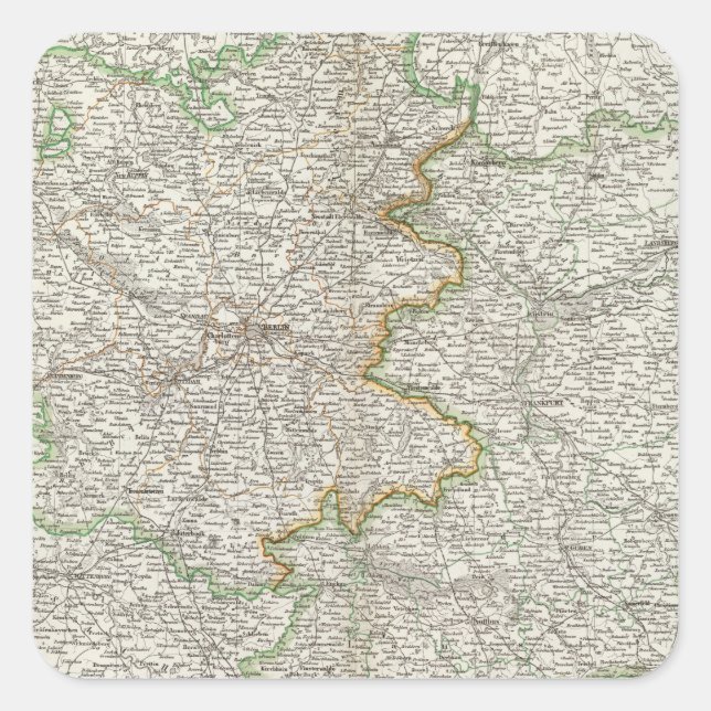 Brandenburg Quadratischer Aufkleber (Vorderseite)