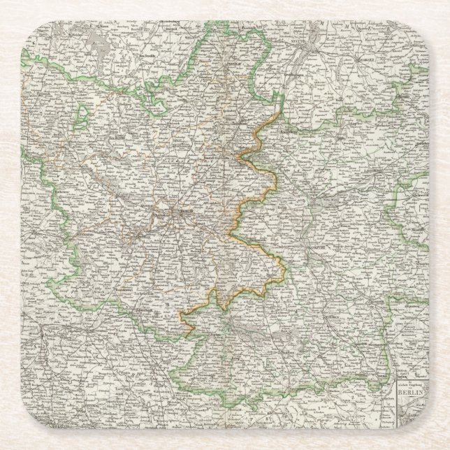 Brandenburg Rechteckiger Pappuntersetzer (Vorderseite)