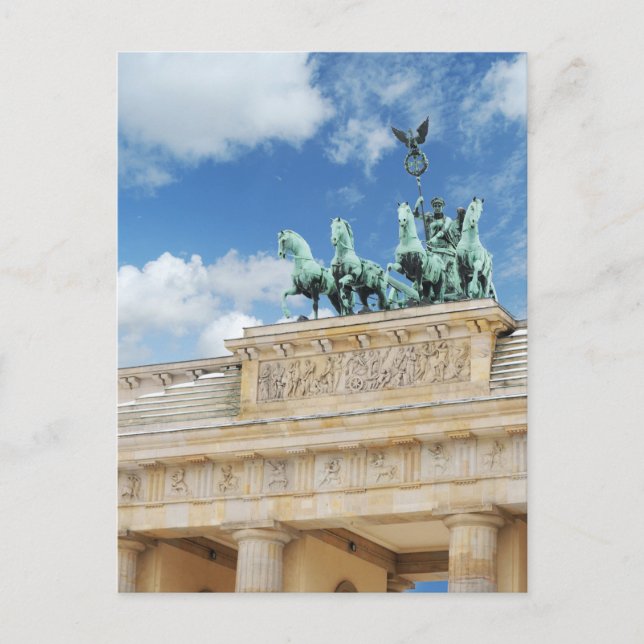 Brandenburg Tor in Berlin Postkarte (Vorderseite)