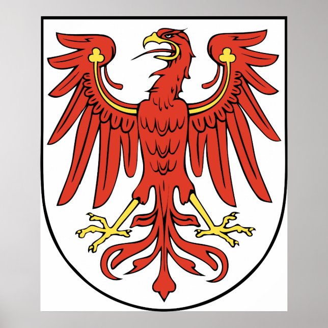 Brandenburger Offizielle Wappen - Symbol Deutschla Poster (Vorne)