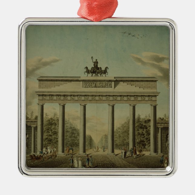 Brandenburger Tor, 1812 Silbernes Ornament (Vorne)