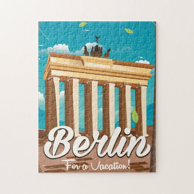Brandenburger Tor, Berlin Cartoon Reiseplakat (Vertikal)