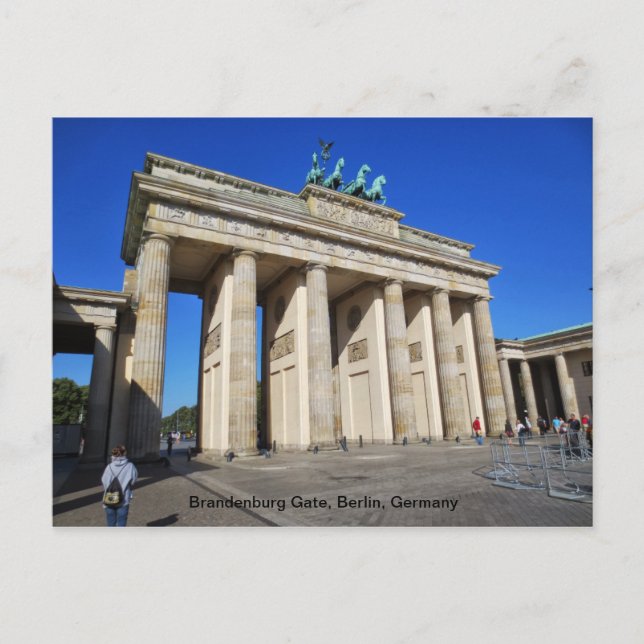 Brandenburger Tor, Berlin, Deutschland Postkarte (Vorderseite)
