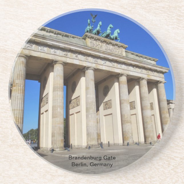 Brandenburger Tor, Berlin, Deutschland Sandstein Untersetzer (Vorne)