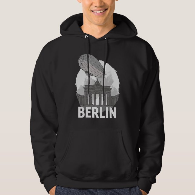 Brandenburger Tor Berlin Germany Silhouette Outlin Hoodie (Vorderseite)
