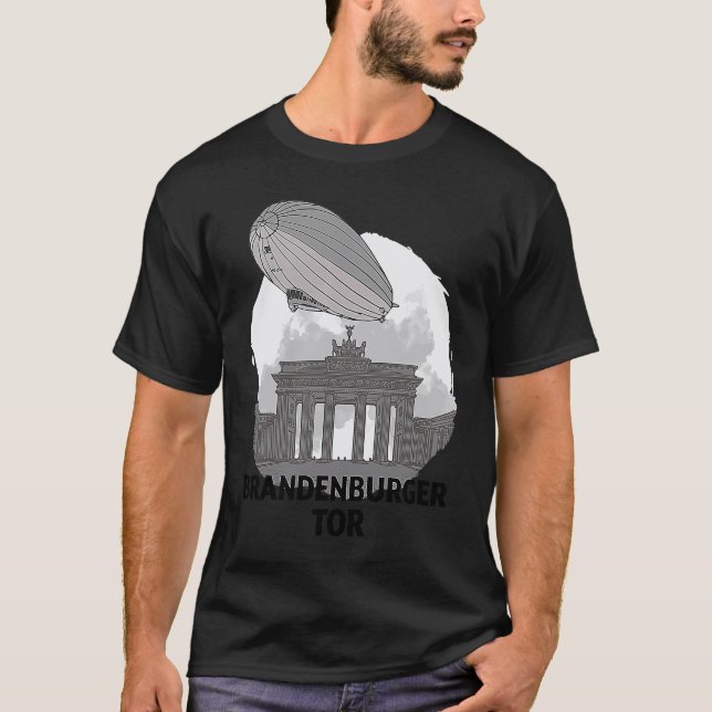 Brandenburger Tor Berlin Germany Silhouette Outlin T-Shirt (Vorderseite)