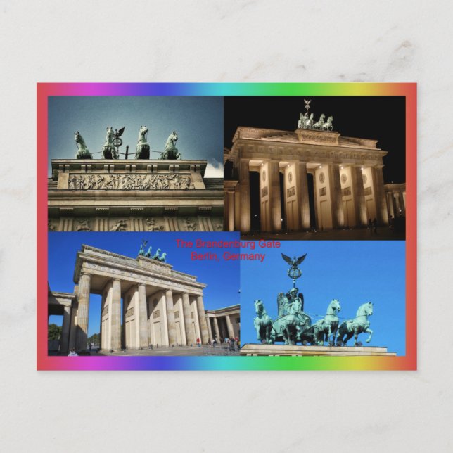 Brandenburger Tor, Berlin, Montage Postkarte (Vorderseite)