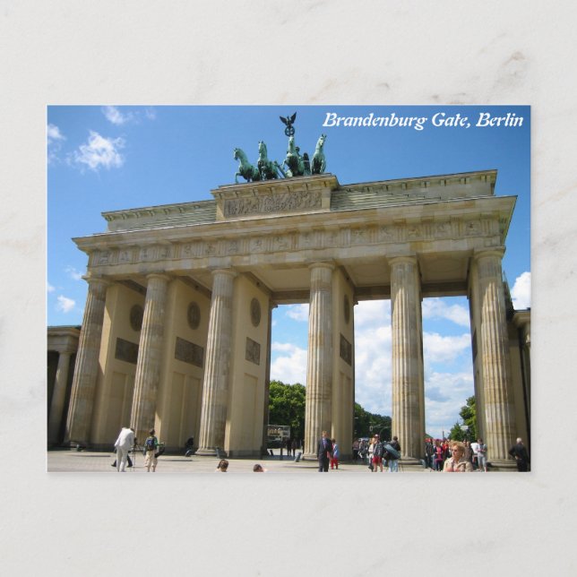 Brandenburger Tor, Berlin Postkarte (Vorderseite)