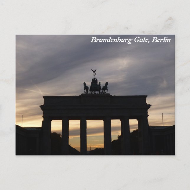 Brandenburger Tor, Berlin Postkarte (Vorderseite)