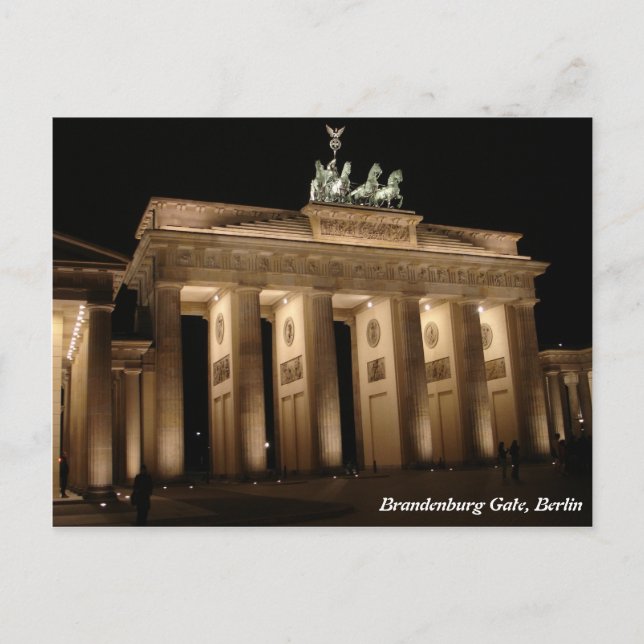 Brandenburger Tor, Berlin Postkarte (Vorderseite)