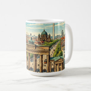 Brandenburger Tor Berlin Reise Kunst Vintage Kaffeetasse