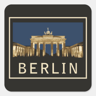 Brandenburger Tor Berlins Quadratischer Aufkleber