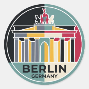 Brandenburger Tor Deutschland Runder Aufkleber