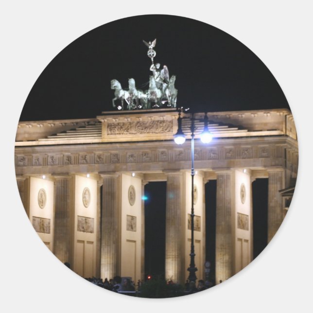 Brandenburger Tor Runder Aufkleber (Vorderseite)
