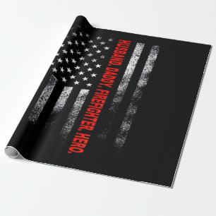 Brandgeschenk Ehemann Daddy Firefighter Hero Geschenkpapier