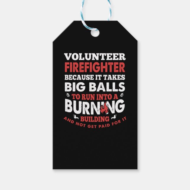 Brandgeschenk | Feuerwehrmann Geschenkanhänger (Vorderseite)