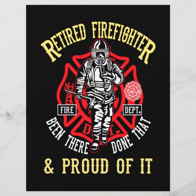 Brandgeschenk| Feuerwehrmann und Feuerwehrmann Briefbogen (Vorderseite)