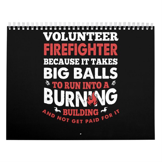 Brandgeschenk| Freiwilliger Feuerwehrmann Kalender (Titelbild)