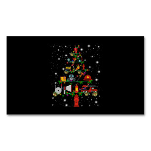 Brandgeschenk  Frohe Weihnachts-Feuerwehr-Spaß Magnetische Visitenkarte