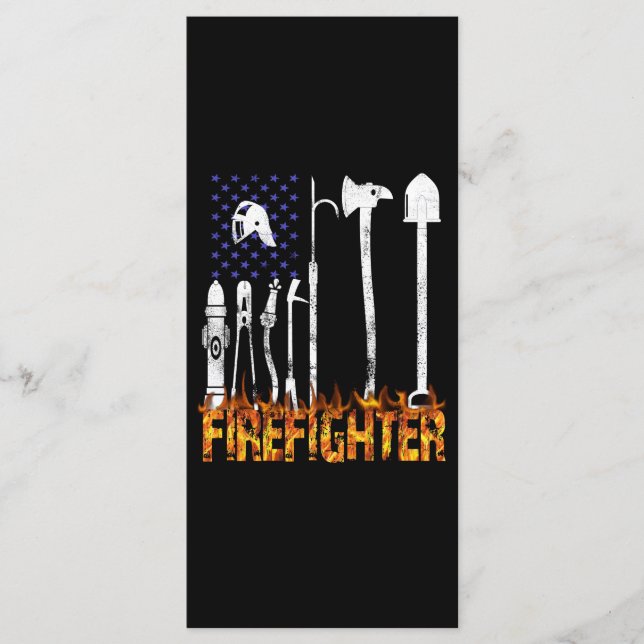 Brandgeschenk | Geschenk für Feuerwehrliebhaber Menükarte (Vorderseite)