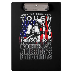 Brandgeschenk Tochter Amerikanischer Feuerwehrma Klemmbrett