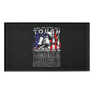 Brandgeschenk Tochter Amerikanischer Feuerwehrma Namenschild