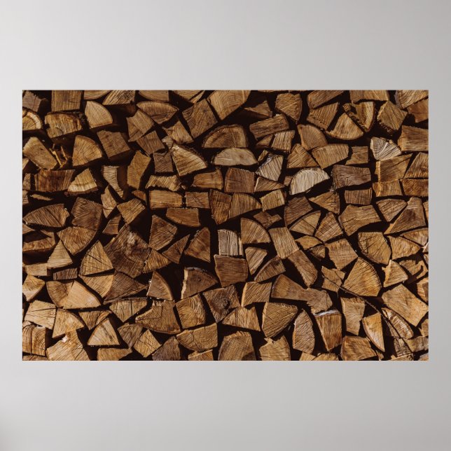 Brandholzpalette Poster (Vorne)