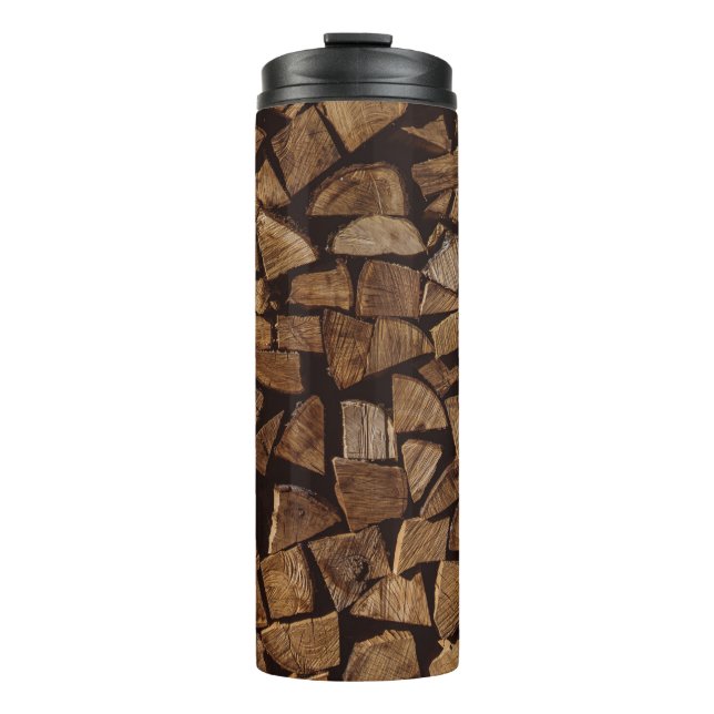 Brandholzpalette Thermosbecher (Vorderseite)