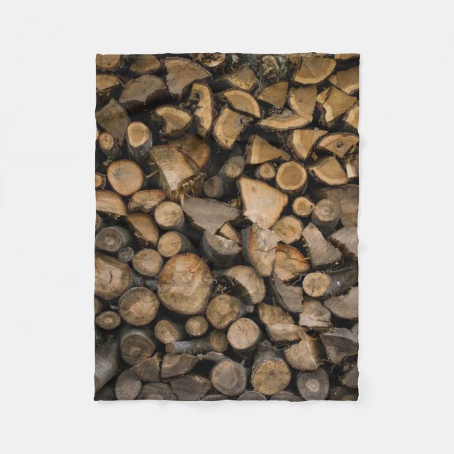 Brandholzstapel Fleecedecke (Vorderseite)