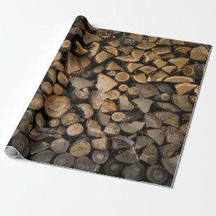 Brandholzstapel Geschenkpapier
