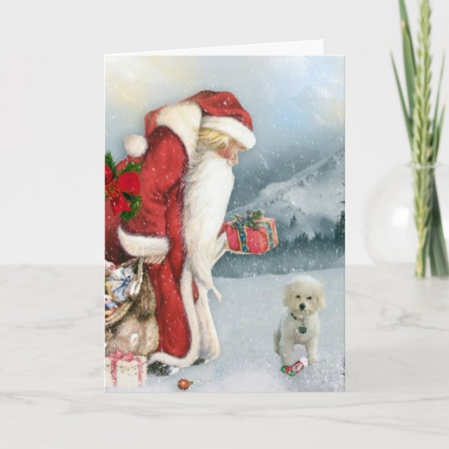 Brandi & Father Christmas Feiertagskarte (Vorderseite)